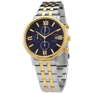 Chronograph Quartz Blue Dial Twotone Watch AN361675L