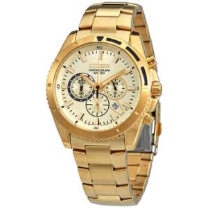 Chronograph Quartz Champagne Dial Watch AN801250P