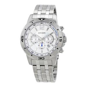 Chronograph Silver Dial Stainless Steel Watch AN810054A