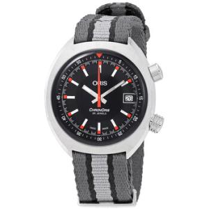 Chronoris Automatic Black Dial Grey Textile Watch 01 733 7737 405407 5 19