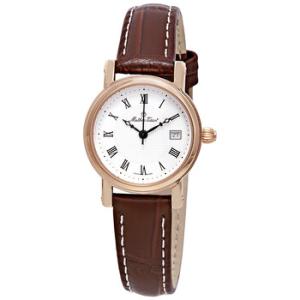 City White Dial Brown Leather Watch D31186PBR