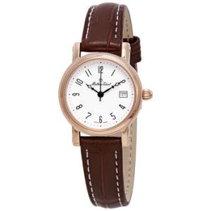 City White Dial Brown Leather Watch D31186PG