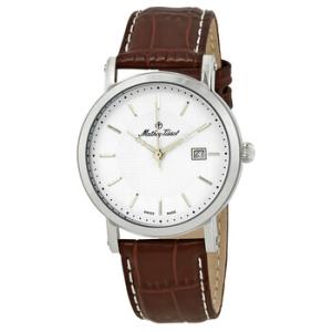City White Dial Brown Leather Watch H611251AI