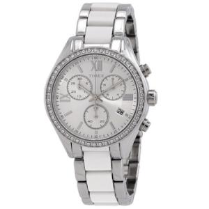 Classic Chronograph Quartz Crystal Silver Dial Watch TW2V74700