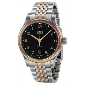 Classic Date Automatic Black Dial Rose Gold and Steel Watch 01 733 7594 439407 8 20