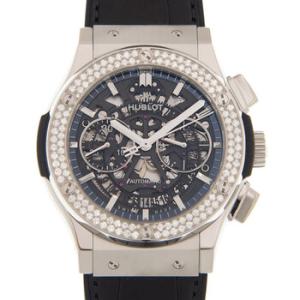 Classic Fusion Black Skeleton Dial Automatic Chronograph Watch 525.NX.0170.LR.1104