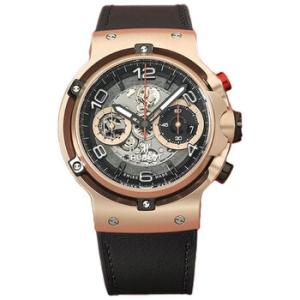 Classic Fusion Ferrari GT King Gold Chronograph Automatic Black Skeletal Dial Watch 526.OX.0124.VR