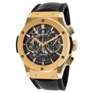 Classic Fusion Pele Skeleton Dial Black Leather Band Automatic Watch 525.VX.0179.VR.PEL14