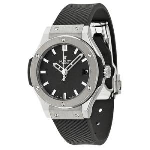 Classic Fusion Titanium Black Dial Black Rubber Watch 581.NX.1170.RX