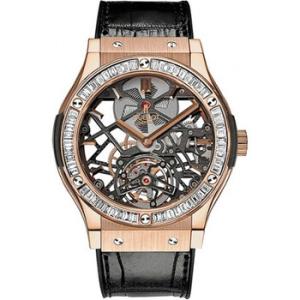 Classic Fusion Tourbillon 18K King Gold Baguette Diamond Watch 505.OX.0180.LR.1904