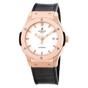 Classic Fusion White Dial Black Leather Automatic Watch 542OX2610LR