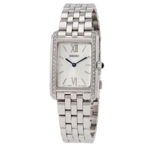 Classic Quartz Crystal Silver Dial Watch SWR091P1