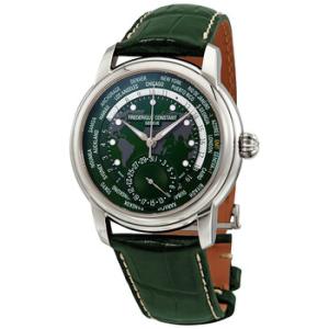 Classic Wordtimer Manufacture Automatic Green Dial Watch FC718GRWM4H6