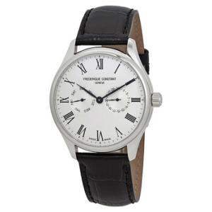 Classics Silver Dial Black Leather Watch