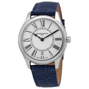 Classics Silver Dial Blue Leather Watch FC220MS3B6