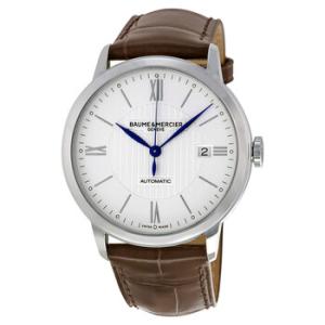 Classima Automatic Silver Dial Brown Leather Watch
