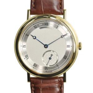 Classique Silver Dial Automatic 18kt Rose Gold Brown Leather Watch 5140BA129W6