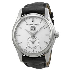 Clear Vision Automatic White Dial Black Leather Watch FC325S6B6