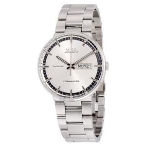 Commander II Daytoday Automatic Silver Dial Stainless Steel Watch M0144301103100