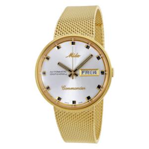 Commander I Automatic Silver Dial Goldtone Watch M842932113
