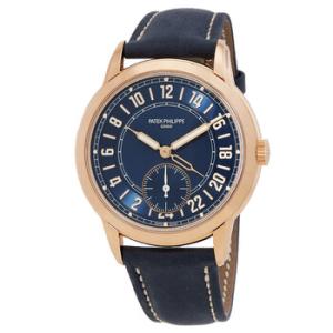 Complications Calatrava Travel Time Automatic Blue Dial Watch 5224r001