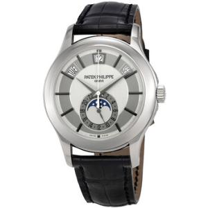 Complications Grey Dial 18k White Gold Black Leather Watch 5205G001