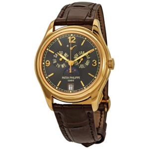 Complications Moon Phase Grey Dial 18kt Yellow Gold Watch 5146J010