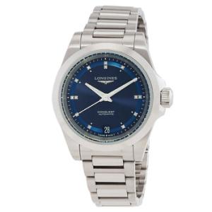 Conquest Automatic Diamond Blue Dial Watch L3.430.4.97.6