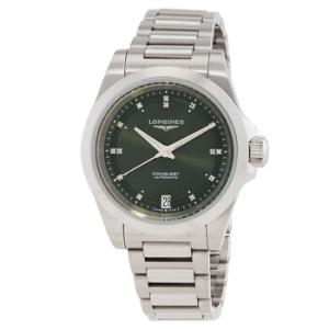 Conquest Automatic Diamond Green Dial Watch L3.430.4.07.6