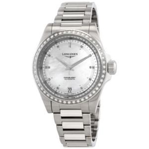 Conquest Automatic Diamond White Mother of Pearl Dial Watch L3.430.0.87.6