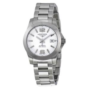 Conquest Automatic White Dial Stainless Steel Watch L3.276.4.16.6