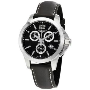 Conquest Black Dial Chronograph Watch L3.379.4.56.3