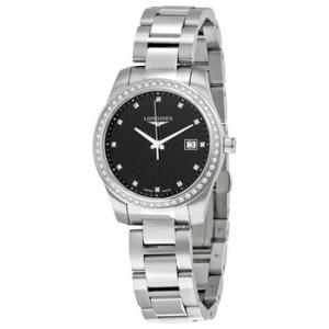 Conquest Black Dial Diamond Watch L3.401.0.57.6