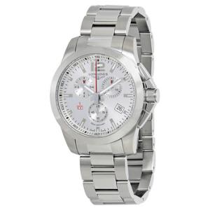 Conquest Chronograph Silver Dial Watch L38004766