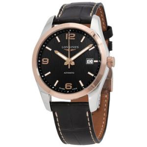Conquest Classic Automatic Black Dial Watch L2.785.5.56.3
