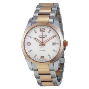 Conquest Classic Automatic Silver Dial 18k Rose Gold Watch L2.785.5.76.7