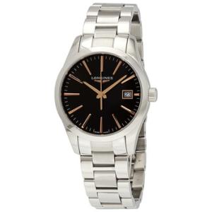 Conquest Classic Quartz Black Dial Watch L23864526