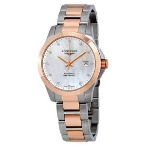 Conquest Mother of Pearl Diamond Watch L3.676.5.87.7