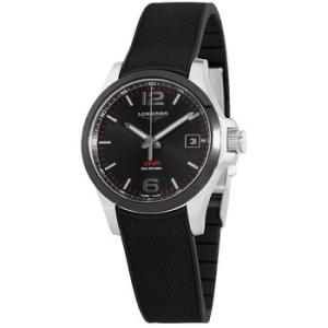 Conquest Perpetual Quartz Black Dial Watch L3.719.4.56.9