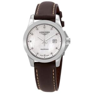 Conquest Quartz Diamond White Mother of Pearl Dial Watch L33764875