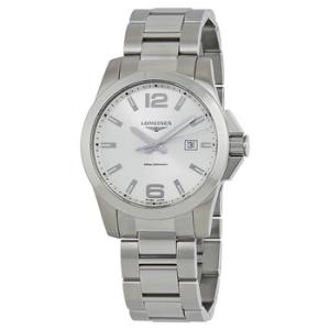 Conquest Silver Dial Stainless Steel 43mm Watch L37604766