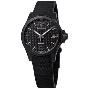 Conquest V.H.P. Black Carbon Dial Watch L3.716.2.66.9