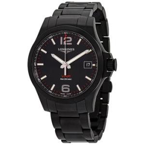 Conquest V.H.P. Perpetual Quartz Black Dial Watch L3.716.2.56.6