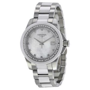 Conquest White Ceramic Diamond Watch L32810877