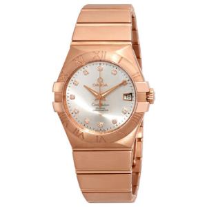 Constellation 18kt Rose Gold Automatic Diamond Watch 123.50.35.20.52.001