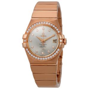 Constellation 18kt Rose Gold Automatic Silver Dial Watch 123.55.35.20.52.001