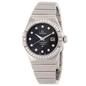 Constellation Automatic Chronometer Diamond Black Dial Watch 123.55.31.20.51.001