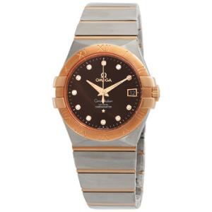 Constellation Brown Dial Two Tone 35 mm Watch 123.20.35.20.63.001