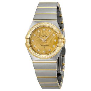 Constellation Diamond Yellow Gold Dial TwoTone Steel Watch