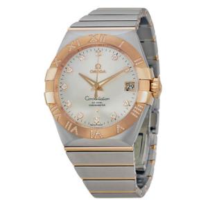 Constellation Silver Dial Rose Gold and Steel Diamond Watch